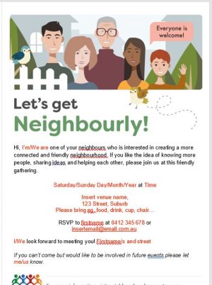 Lets get neighbourly